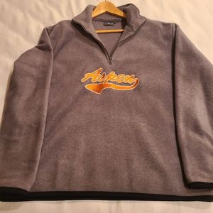 Hot Stuff. Men's Long Sleeve, Quarter Zip, Fleece Jacket, Grey, Medium